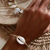 PULSERA CONCHA Y ABALORIOS