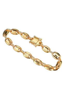 PULSERA CRUCERO DORADA