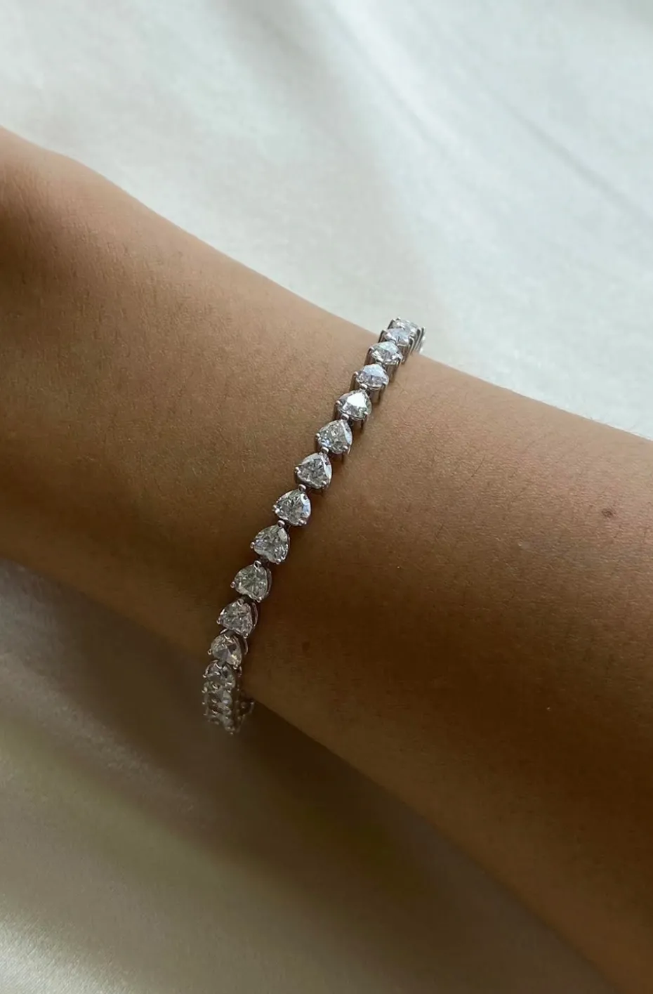PULSERA DE PLATA CORAZONES SILVER