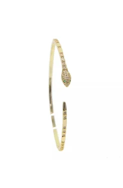 PULSERA DE SERPIENTE OJOS ESMERALDA