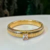 PULSERA DORADA PIEDRA CRISTAL