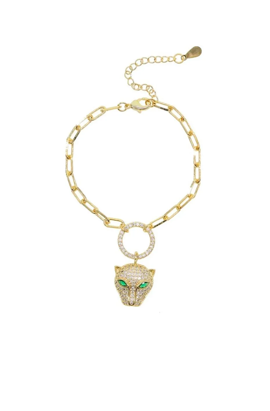 PULSERA LEOPARDO DORADA