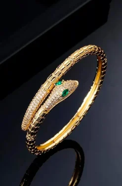 PULSERA SERPIENTE OJO ESMERALDA