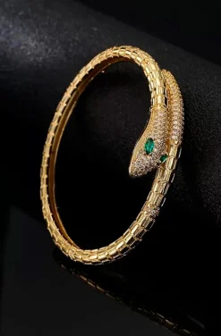 PULSERA SERPIENTE OJO ESMERALDA