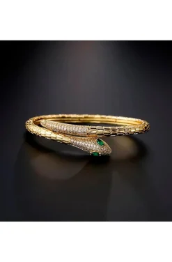 PULSERA SERPIENTE OJO ESMERALDA