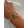 PULSERA TREBOL JADE