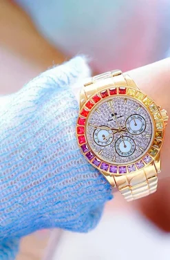 RELOJ RAIMBOW DORADO