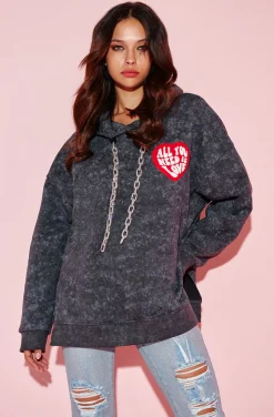 SUDADERA ALL YOU NEED IS LOVE NEGRA BY FETICHE SUANCES