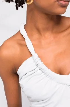 TOP DE CUERO UN TIRANTE BLANCO