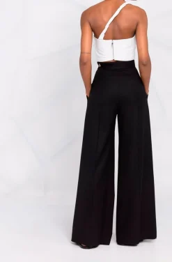 TOP DE CUERO UN TIRANTE BLANCO