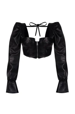 TOP DE PIEL ALAIA MANOKHI