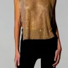 TOP JOYA DE CRISTALES DORADO