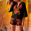 TOP Y SHORT ROSAS ROJAS BY FETICHE SUANCES