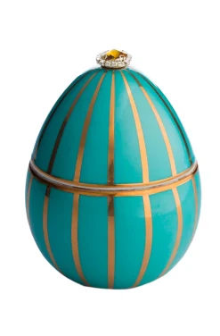 VELA TURQUESA Y DORADA