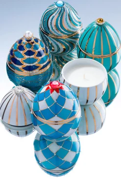 VELA TURQUESA Y DORADA