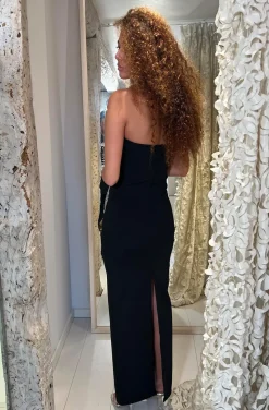VESTIDO ANGEL NEGRO CON DIAMANTES
