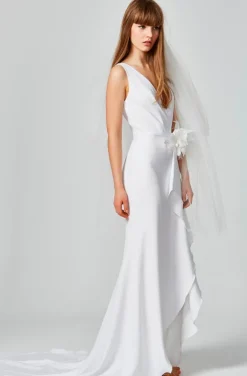 VESTIDO DE NOVIA ASIMETRICO