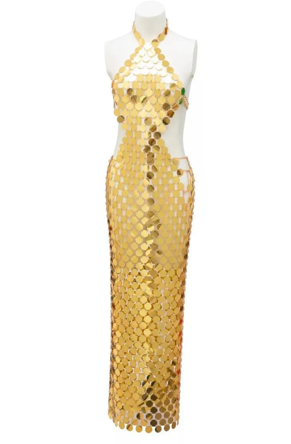 VESTIDO DISCO DORADO