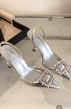 ZAPATOS JOYA PLATA METALIZADA